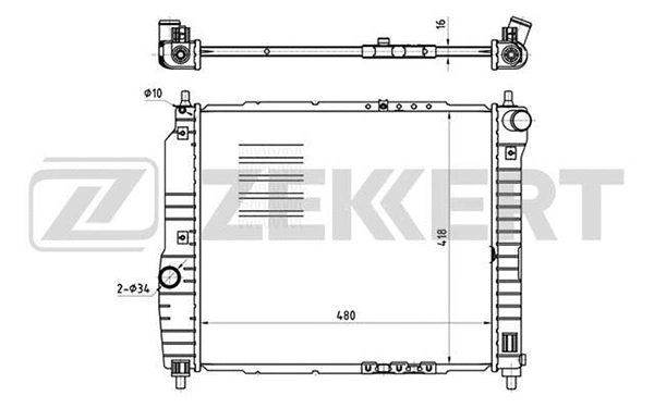 Radiator, engine cooling (MK-1177)