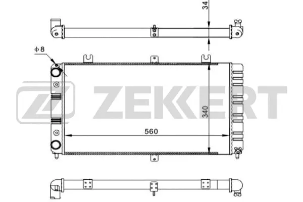 Radiator, engine cooling (MK-1529)