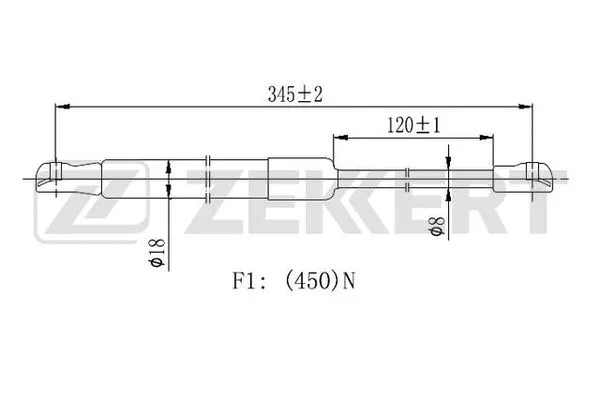 Gas Spring, bonnet (GF-2440)