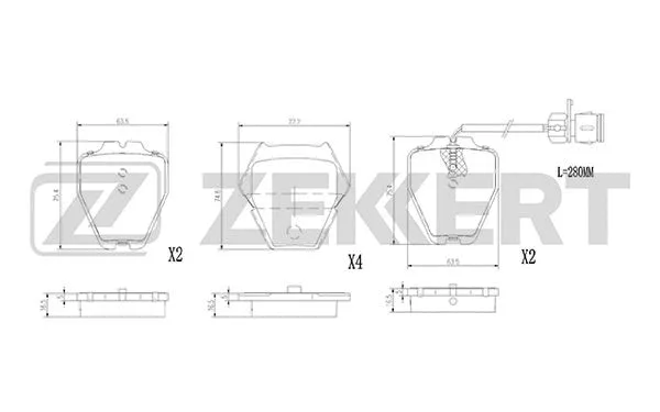 Brake Pad Set, disc brake (BS-2898)