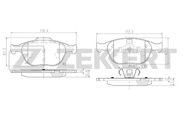 Brake Pad Set, disc brake (BS-2924)