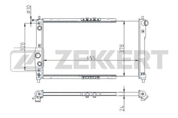 Radiator, engine cooling (MK-1515)