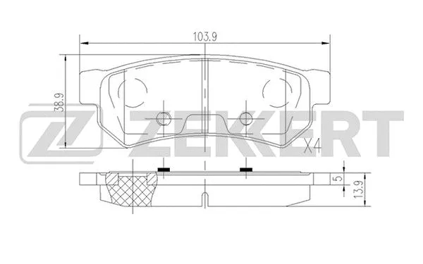 Brake Pad Set, disc brake (BS-2813)