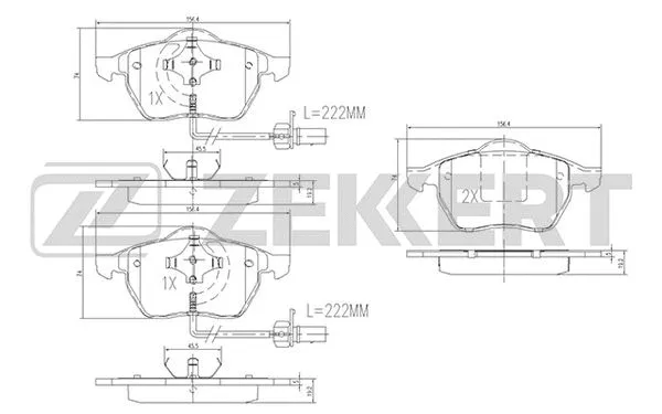 Brake Pad Set, disc brake (BS-1131)
