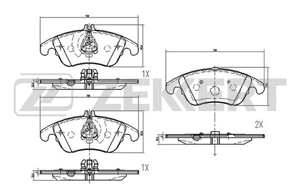 Brake Pad Set, disc brake (BS-1879)