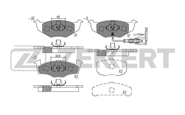 Brake Pad Set, disc brake (BS-1573)