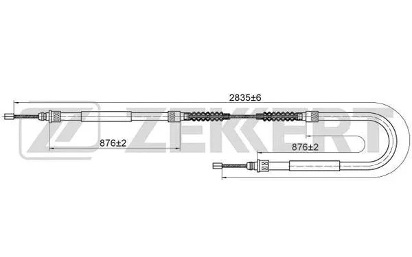 Cable Pull, parking brake (BZ-1128)