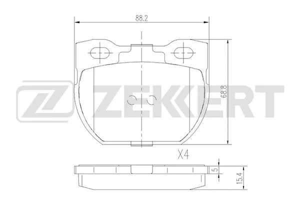 Brake Pad Set, disc brake (BS-1826)