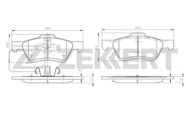 Brake Pad Set, disc brake (BS-1003)