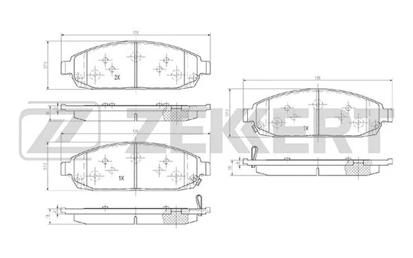 Brake Pad Set, disc brake (BS-2982)
