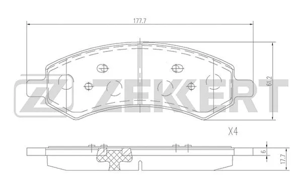 Brake Pad Set, disc brake (BS-2383)
