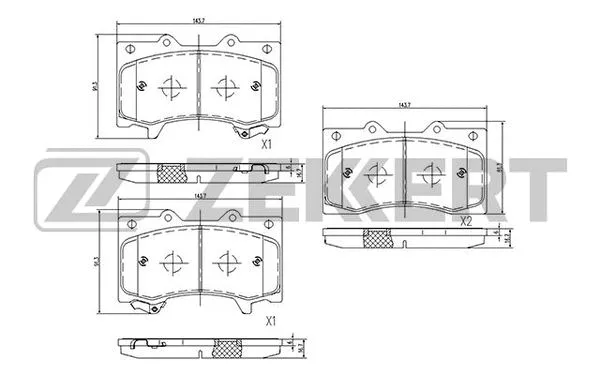 Brake Pad Set, disc brake (BS-2542)
