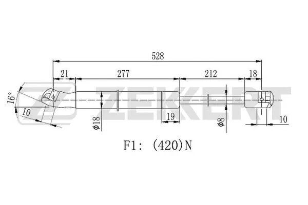 Gas Spring, boot/cargo area (GF-2232)