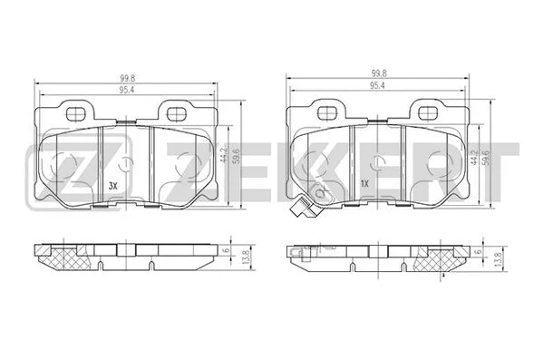 Brake Pad Set, disc brake (BS-2525)