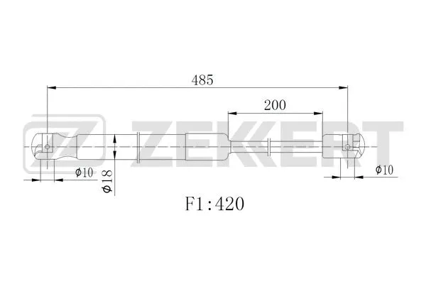 Gas Spring, boot/cargo area (GF-2519)