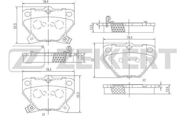 Brake Pad Set, disc brake (BS-1267)