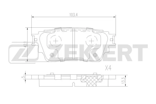 Brake Pad Set, disc brake (BS-3069)