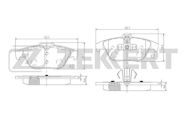 Brake Pad Set, disc brake (BS-1938)