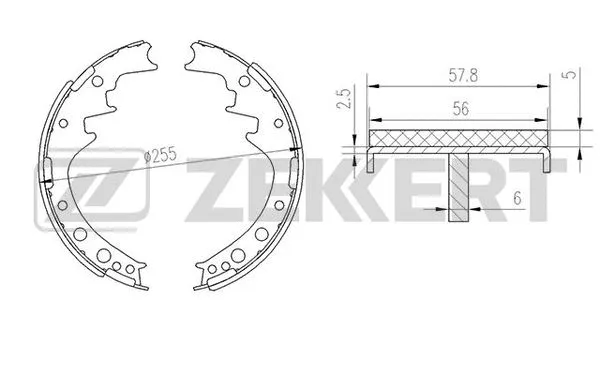 Brake Shoe Set (BK-4118)