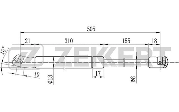 Gas Spring, boot/cargo area (GF-1803)