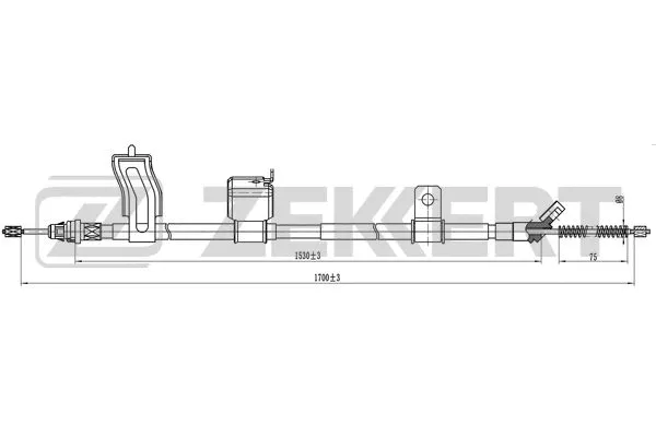 Cable Pull, parking brake (BZ-1333)