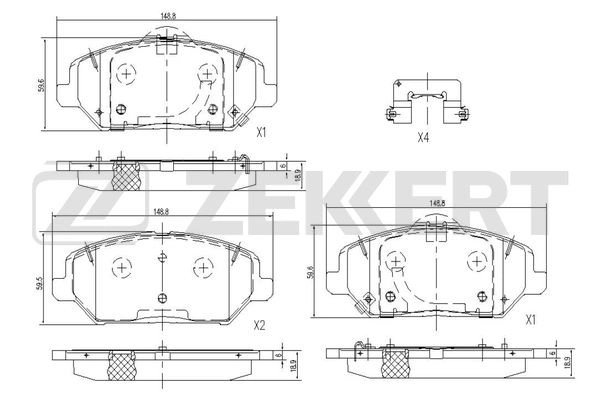 Brake Pad Set, disc brake (BS-1236)