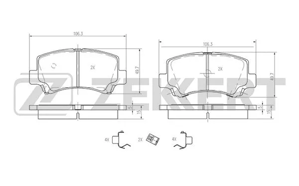 Brake Pad Set, disc brake (BS-2436)