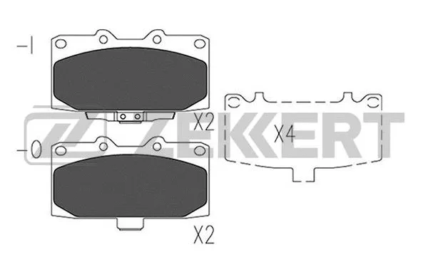 Brake Pad Set, disc brake (BS-2155)