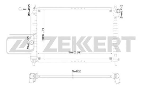 Radiator, engine cooling (MK-1201)