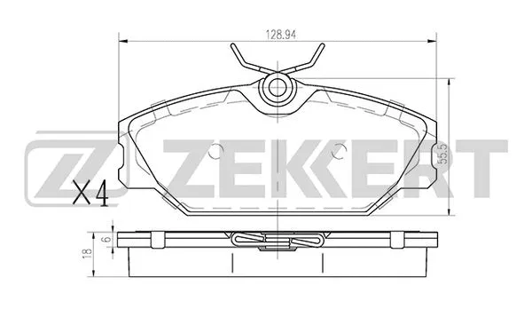 Brake Pad Set, disc brake (BS-1159)