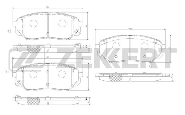 Brake Pad Set, disc brake (BS-1382)