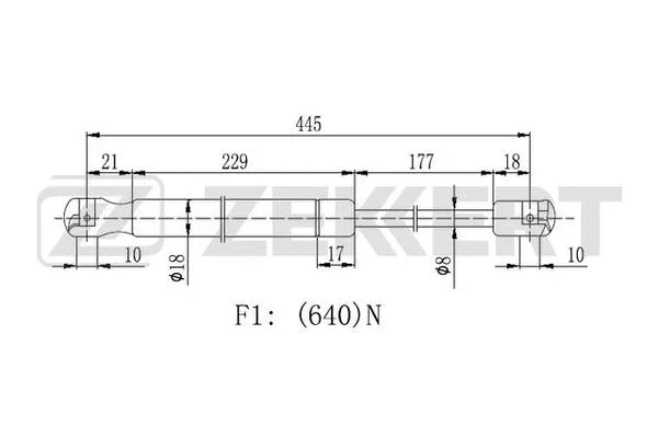 Gas Spring, boot/cargo area (GF-2260)