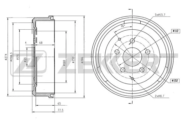 Brake Drum (BS-5525)