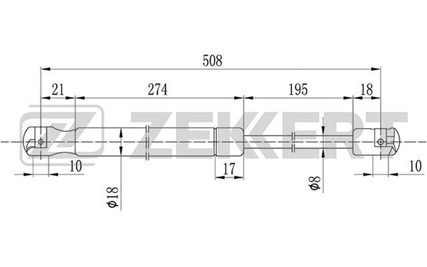 Gas Spring, boot/cargo area (GF-1028)