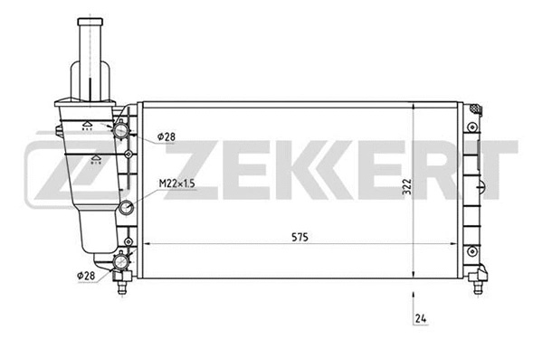 Radiator, engine cooling (MK-1310)