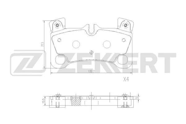Brake Pad Set, disc brake (BS-2943)