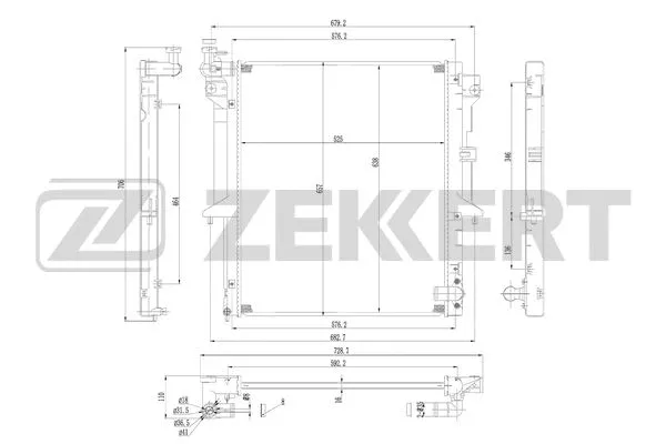 Radiator, engine cooling (MK-1577)