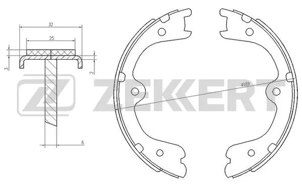 Brake Shoe Set, parking brake