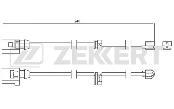 Warning Contact, brake pad wear (BS-8028)