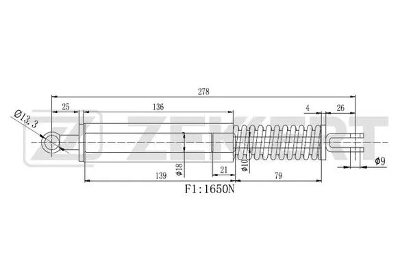 Gas Spring, boot/cargo area (GF-2185)