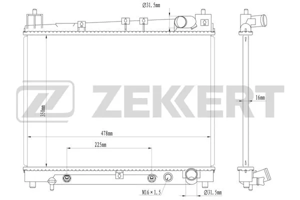 Radiator, engine cooling (MK-1582)
