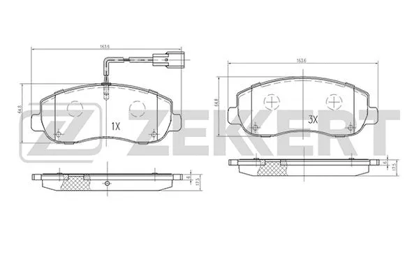 Brake Pad Set, disc brake (BS-1951)
