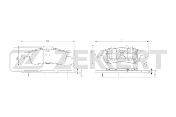 Brake Pad Set, disc brake (BS-1197)