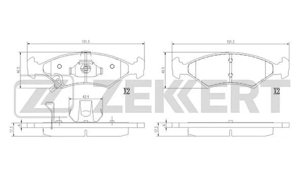 Brake Pad Set, disc brake (BS-1392)