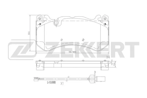 Brake Pad Set, disc brake (BS-3042)