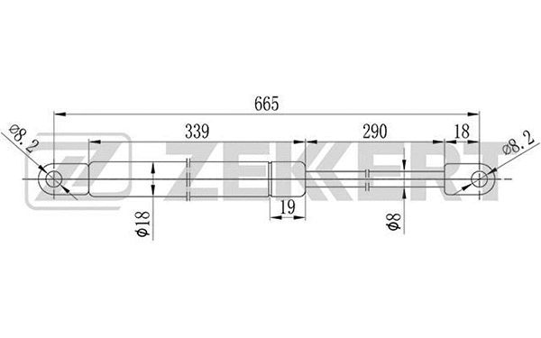 Gas Spring, bonnet (GF-1127)