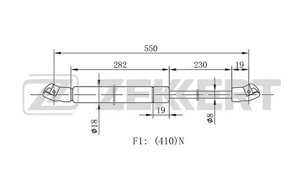Gas Spring, boot/cargo area (GF-1058)