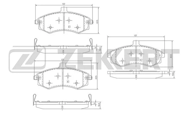 Brake Pad Set, disc brake (BS-1798)