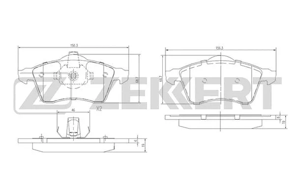 Brake Pad Set, disc brake (BS-1282)