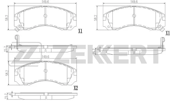 Brake Pad Set, disc brake (BS-3022)